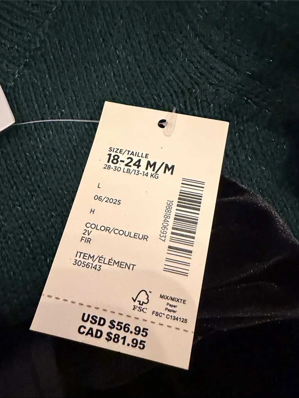Gymboree Teal Green Knit Sweater with Black Velvet Bow